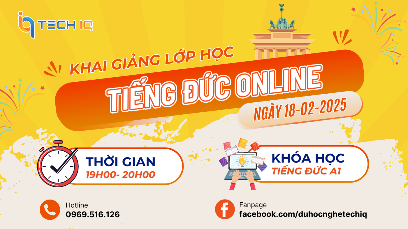 Khai Giảng Lớp Học Tiếng Đức Online Tháng 2/2025 - Học Thử 3 Buổi Miễn Phí!